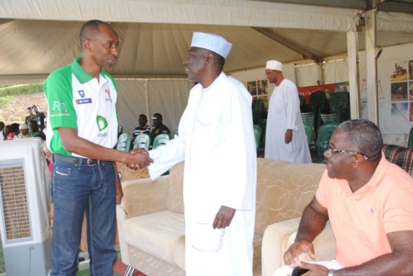 Director, Government and Regulatory Affairs, Etisalat Nigeria, Ibrahim Dikko; Former Kaduna State Gov. Senator Ahmed Makarfi and Chairman, Fifth Chukker Polo Club, Kaduna