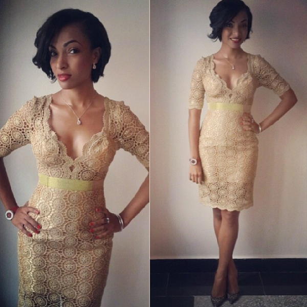 Italian/Ghanaian Model Andrea Manuela Giaccaglia | Dress by Toju Foyeh | Hair by Sari's Signature