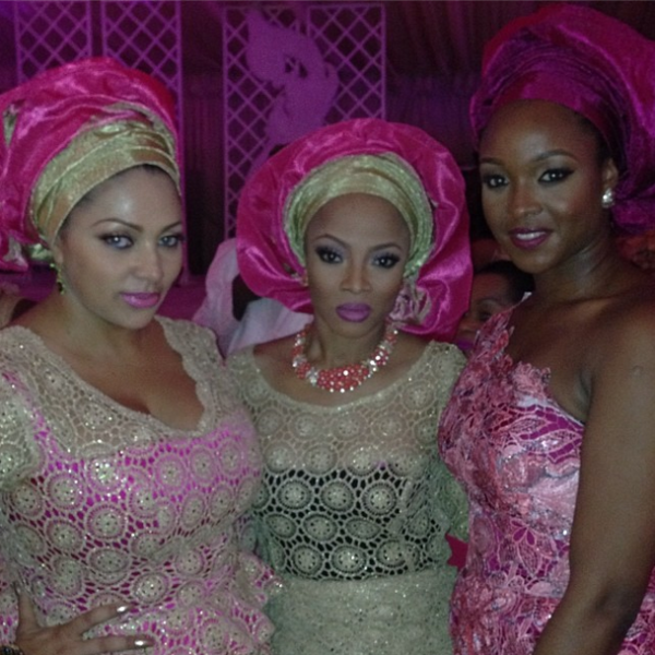 The P-Square Misses & Toke! (L) Newlywed Lola Okoye, (R) Paul Okoye's Fiancee Anita Isama