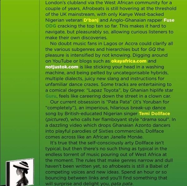 Temi Dollface - November 2013 - British GQ 25th Anniversary Issue - BellaNaija 02