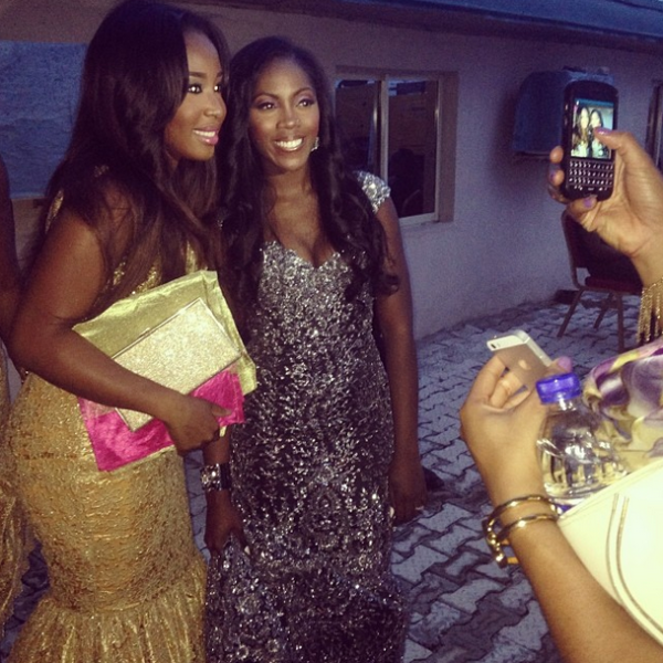 Tiwa's 3rd look! Pictured with Joyce Jacob