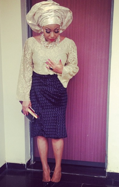 Rita Dominic | Top by Lanre Da Silva Ajayi, Makueup by Mary Jane Ohobu | Styled by Ebun Aboderin