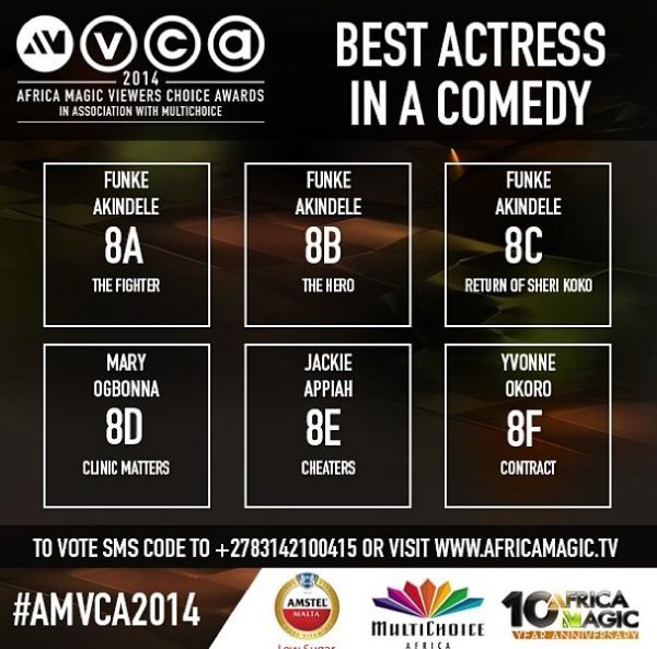 2014 AMVCA - Best Actress in a Comedy - Decemeber 2013 - BellaNaija