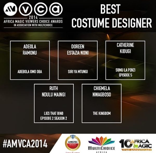 2014 AMVCA - Best Costume Designer - Decemeber 2013 - BellaNaija