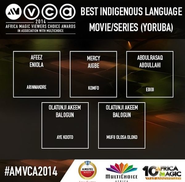 2014 AMVCA - Best Indigenous Movie Language Yoruba - December 2013 - BellaNaija