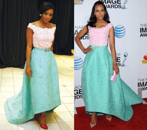 Bonang B Matheba & Kerry Washington in Oscar de la Renta - BellaNaijaStyle - BN Pick Your Fave - December 2013 - BellaNaija