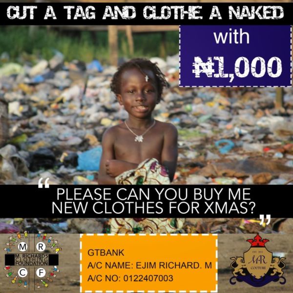 Cut a Tag & Clothe a Child - December 2013 - BellaNaija