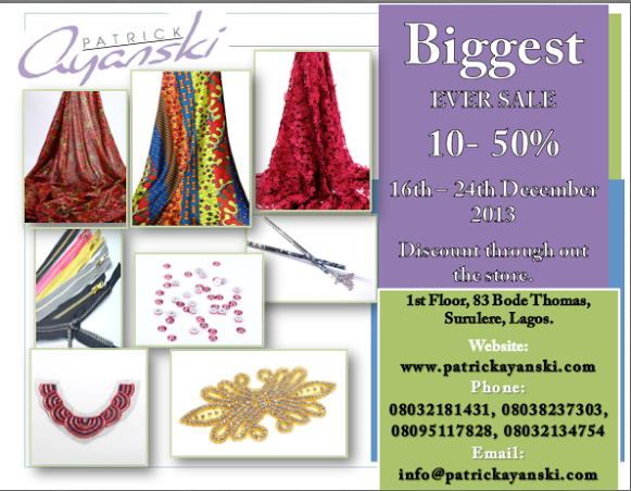 Patrick Ayanski Sale - BellaNaija - December 2013