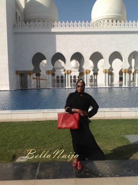 Chika Ike at Abu Dhabi Mosque - January 2014 - BellaNaija 01