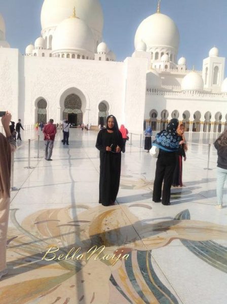 Chika Ike at Abu Dhabi Mosque - January 2014 - BellaNaija 02