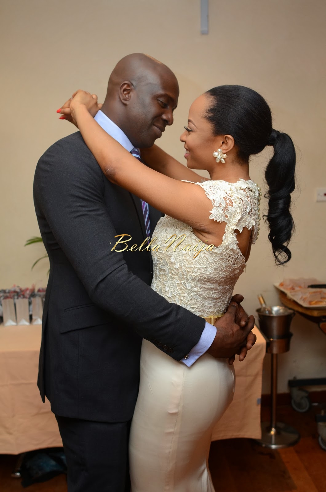 Toke Makinwa and Maje at their Wedding in January 2014