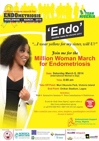 Million Woman March for Endometriosis - BellaNaija - February 2014