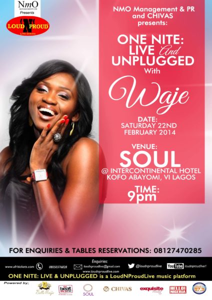 ONE NITE LIVE & UNPLUGGED with WAJE EFLYER Low res