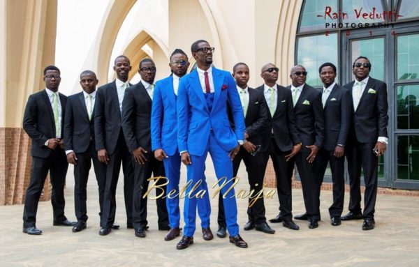 Ese Walter & Benny Ark's White Wedding in Abuja | BellaNaija -Groom with groomsmen-L-R Justice, Walter Jr, Ossa, Barry, Uti, Happy, Kunle, Chinedu, Emem and Andrew