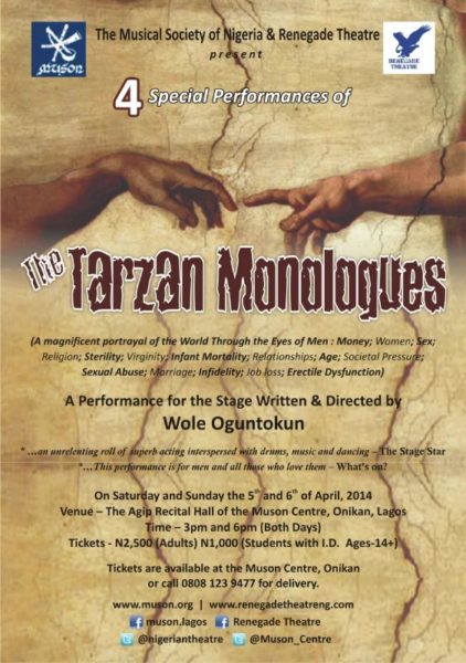 The Tarzan Monologues - BellaNaija - April - 2014