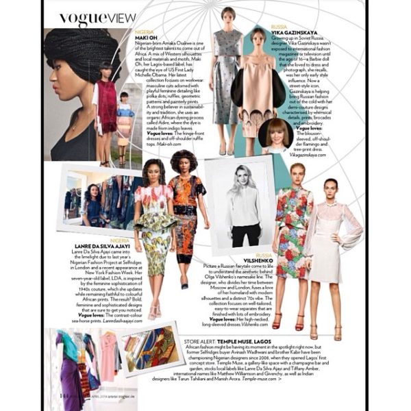 Vogue India Spotlights Temple Muse, Maki Oh and LDA - BellaNaija - April 2014001