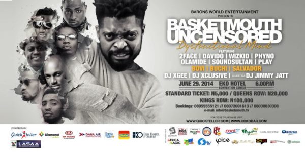 Basketmouth Uncensored - Dysfunctional Mind - May 2014 - BellaNaija.com