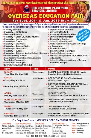 GEC Overseas Education Fair 2014 - Bellanaija - May 2014