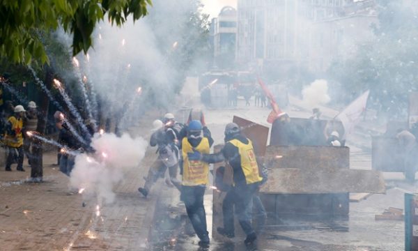 Istanbul Turkey Protesters tear gased