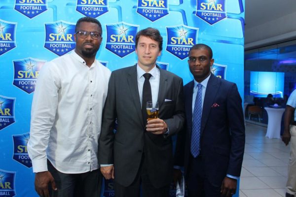 L-R MOSES PRAIZ, WALTER DRENTH & JOE HANSEN AT STAR FOOTBALL ANNOUNCEMENT