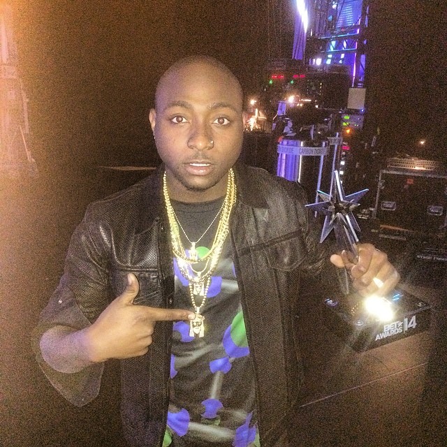 Image result for davido wins bet awards 2014