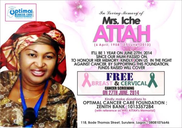 Optimal Cancer Care Foundation - Bellanaija - June2014