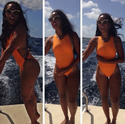 Angela Simmons in Andrea Iyamah Swimwear - BellaNaija - July2014014