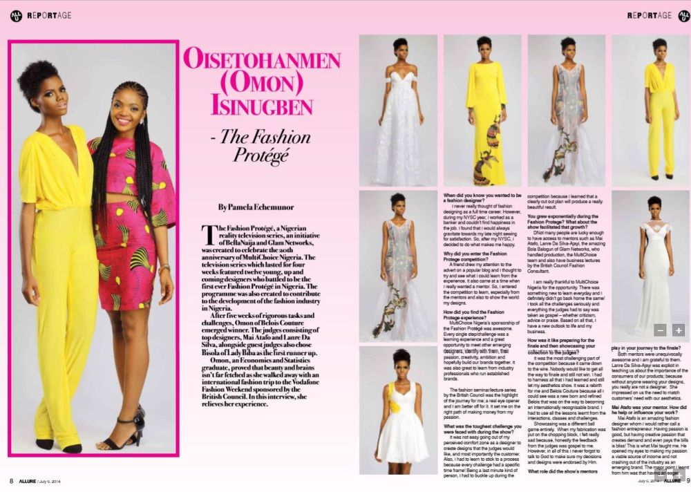 Fashion Protege Winner Omon for Allure Magazine - BellaNaija - July2014002