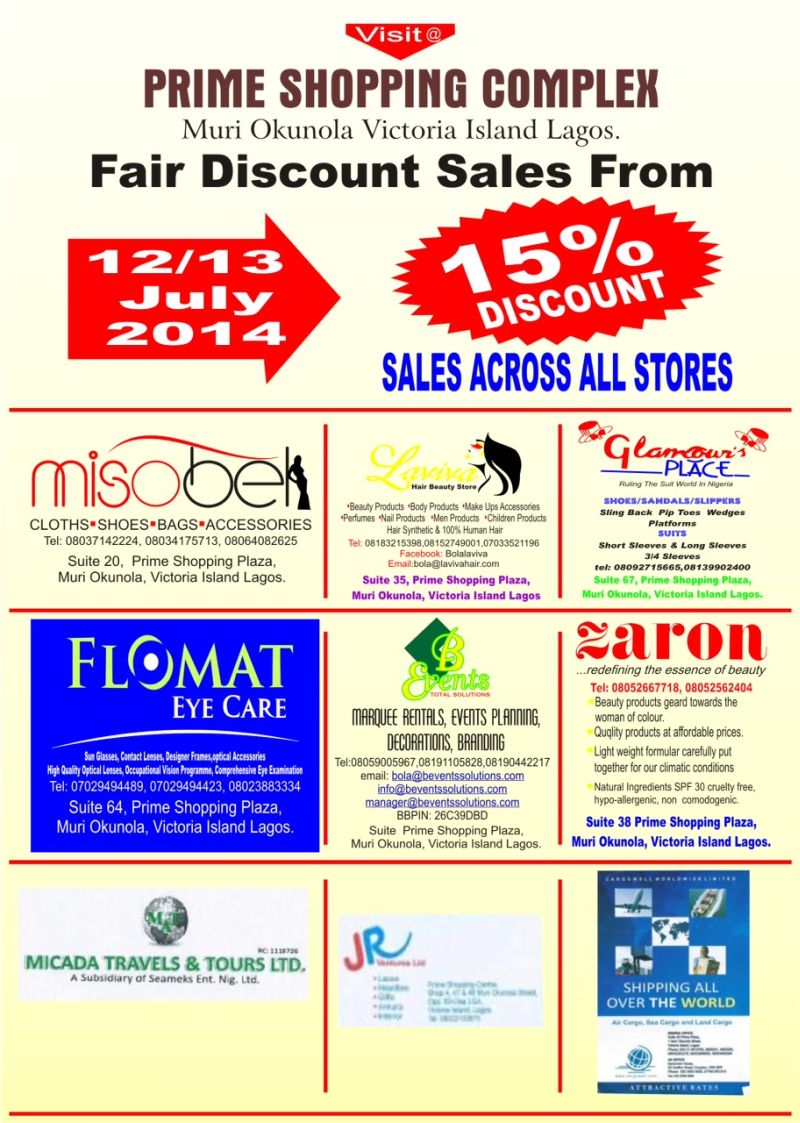 Prime Shopping Complex Fair Discont Sales - Bellanaija - July2014