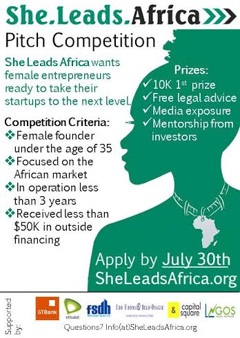She Leads Africa Pitch Competition - bellanaija - July2014
