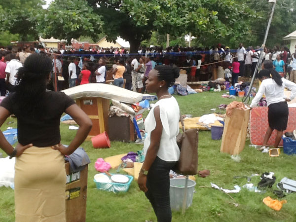 PIC. 2. FIRE GUTS BENUE STATE UNIVERSITY FEMALE HOSTEL IN MAKURDI