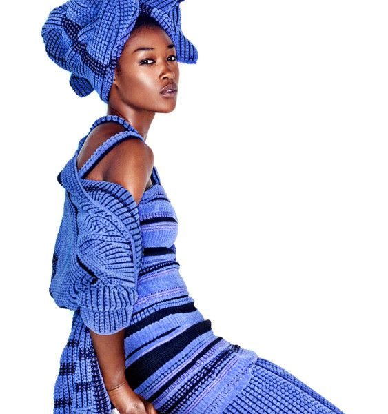 Nigerian/British Model Betty Adewole goes Sporty in Knitwear for ...