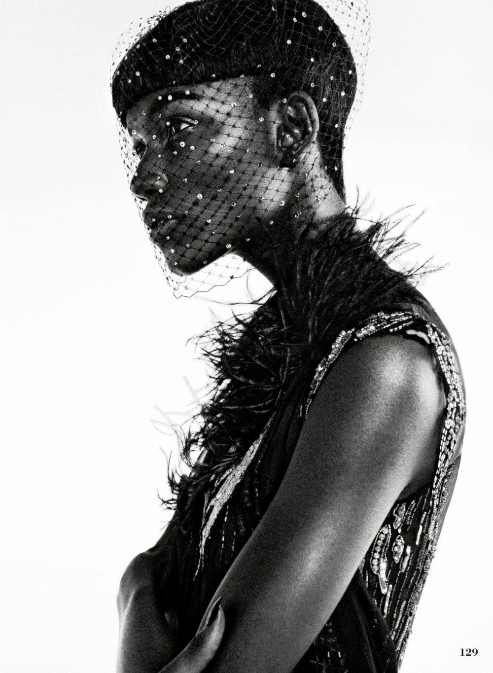 Tanzanian Model Herieth Paul Takes On Feathers and Fringe For Elle ...