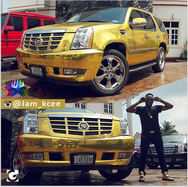 What's Money When You've Got Gold? Kcee Shows off Customized Gold Plated  2014 Cadillac Escalade | BellaNaija