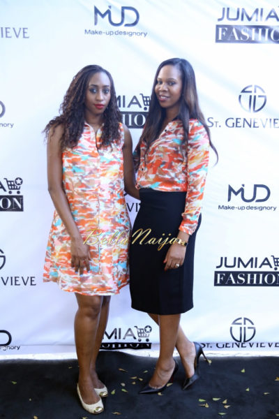 Veronica Odeka ( Wearing St Genevieve ALCHIBA Short Print Dress) & Vanessa Amadi-Ogbonna (Wearing St. Genevieve Capella Long Sleeve Shirt with EDASI Skirt)