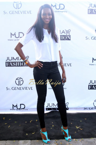 Oluchi Orlandi (Wearing St. Genevieve Cannis Chiffon Top)