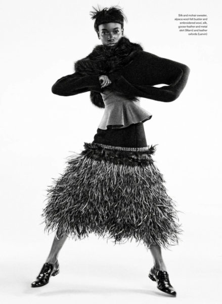 Tanzanian Model Herieth Paul Takes On Feathers and Fringe For Elle ...