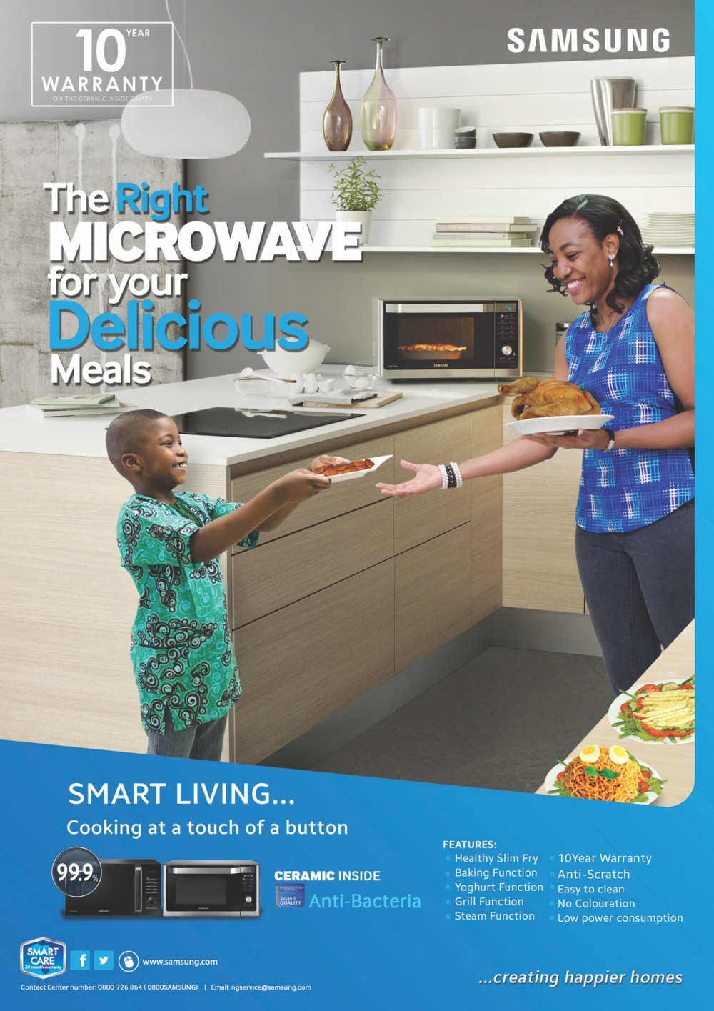 Cook Fry Bake in a Microwave Yes With the Samsung Smart