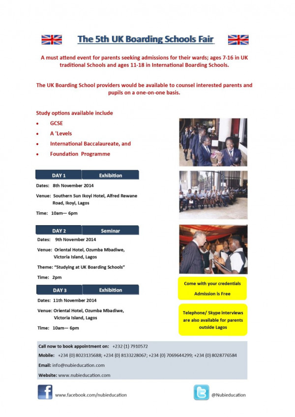 5th UK Boarding Schools Fair - Bellanaija - November 2014