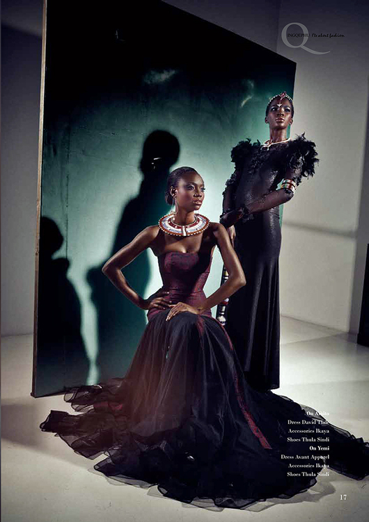 Africa's Next Top Model's Opeyemi & Aamito Stacie Lagum for Ingqephu Magazine - Bellanaija - November 2014004 (1)