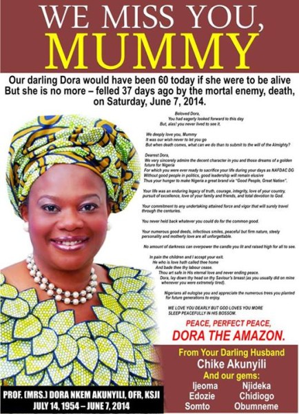 Dora Akunyili to be Laid to Rest on August 28th  BellaNaija