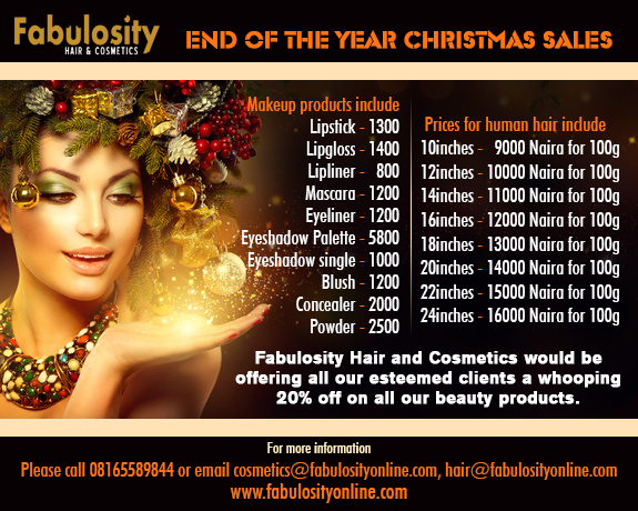 Fabulosity Hair Christmas Beauty A'Fair Goveaway - BellaNaija - November 2014001