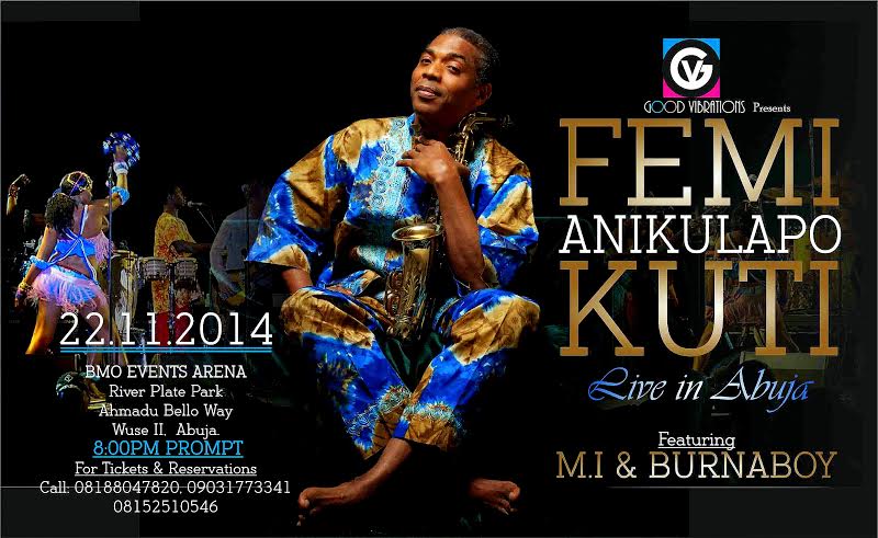 Femi Anikulapo Kuti Live in Abuja - Bellanaija - November 2014