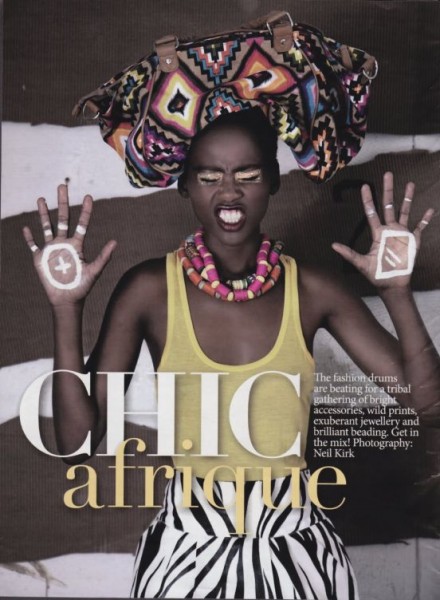 Kaone Kario in “Chic Afrique” for Glamour South Africa photographed by ...