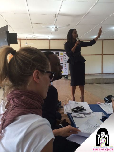 Uchenna Mojekwu (Head of Corporate communications FCMB) addressing the Students of Uniport