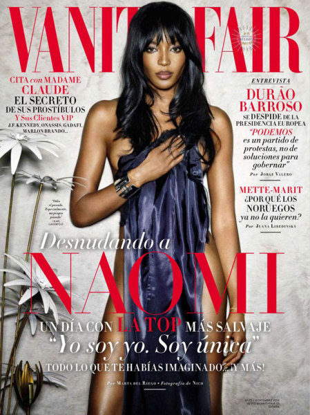 Naomi Campbell Is All Skin & Legs on the Cover of Vanity Fair