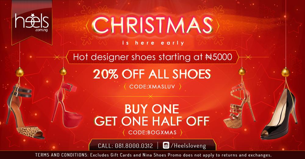 Christmas is Here Early with Heels .ng Get 7 Days of Double Christmas Promos BellaNaija