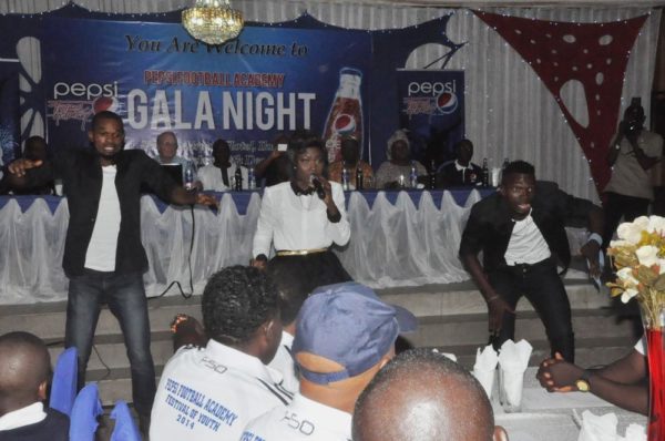 Debbie Rise, second runner-up in Nigerian Idol Season 3 entertaining the guests