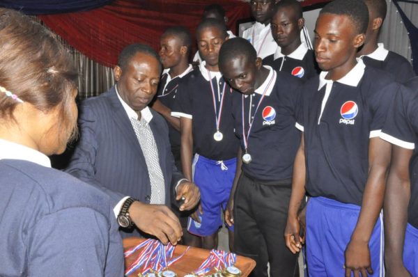 Players receiving Medal during the Pepsi Football Academy’s Gala Night in Lagos at the weekend