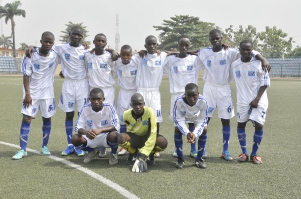 The Pepsi Football Academy U-14 from the North getting ready for action during the Pepsi Football Academy Festival of Youth in Lagos at the weekend